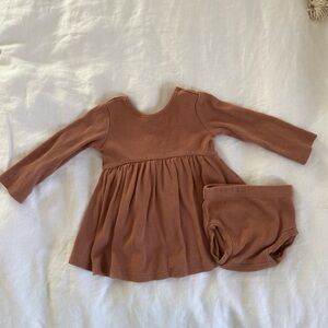 Quincy Mae long sleeve dress and bloomers 6-12 months
